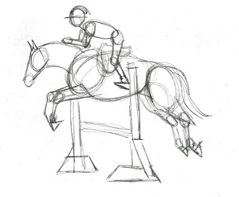 Cinderellas step by step horse drawing. Draw a Horse Show Jumper in Colored Pencil