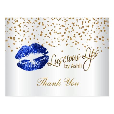 Luscious Lips Thank You Postcard Zazzle Com