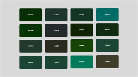 30 Dark Green Colors With Hex Codes