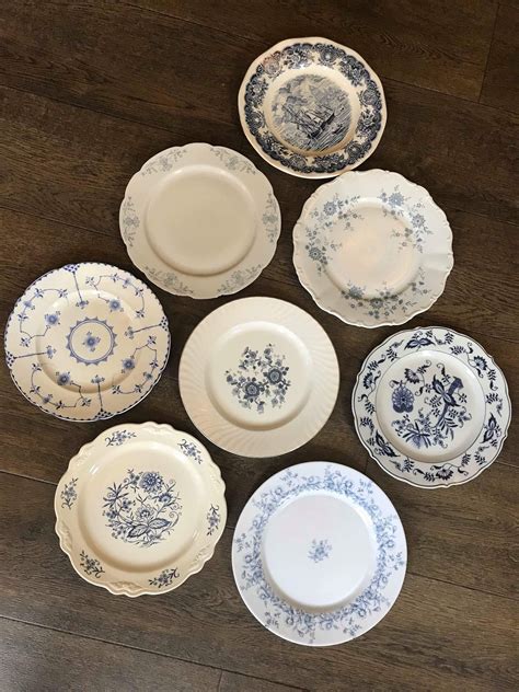 Our passion is sourcing and styling tabletop rentals that are both beautiful and unique, creating a truly customized look for every event. Blue & White Dinner Plates available to rent on GoodShuffle! | White dinner plates, Blue and ...
