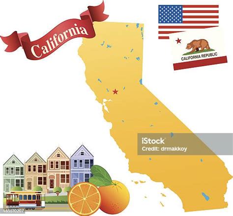 California Stock Illustration Download Image Now Map California
