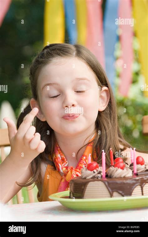 Age 9 Girl And Birthday Cake Hi Res Stock Photography And Images Alamy