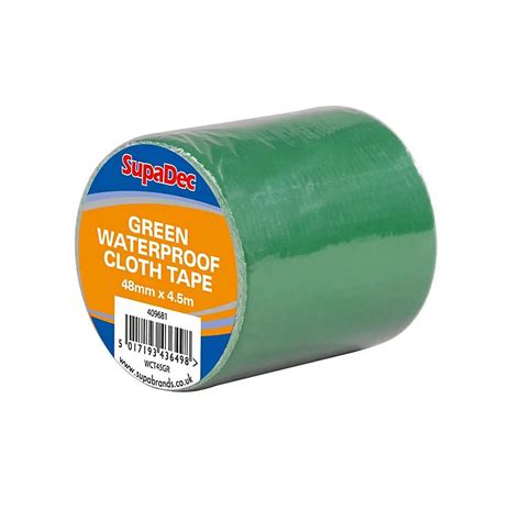Supadec Waterproof Cloth Tape Green 45m X 48mm Diy At Bandq