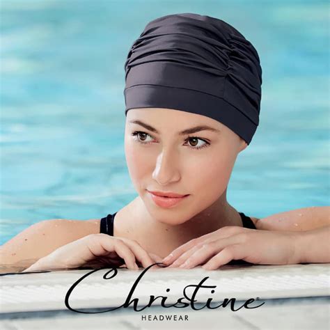Christine Hydrotherapy Swim Cap Navy Hat Show