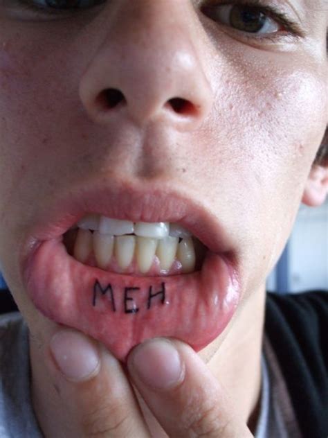 Lower Lip Tattoos