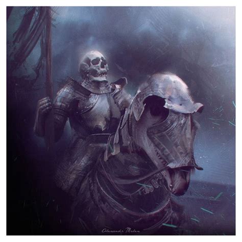 Risen Knight 2 Skeleton Warrior Fantasy Creatures Art