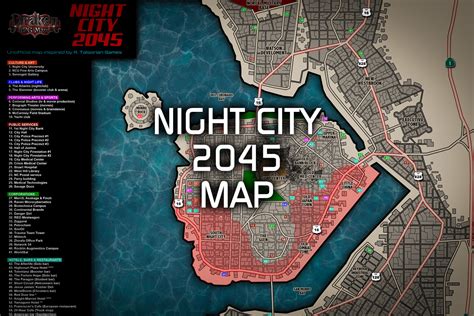 Night City 2020 Map Draken Rpg