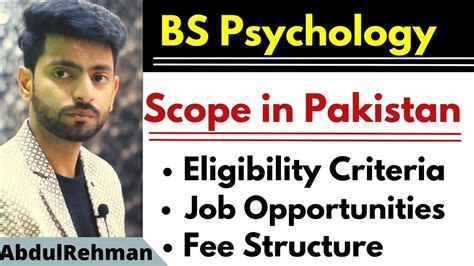 Career In Psychology Bs Psychology Scope In Pakistan Eligibility