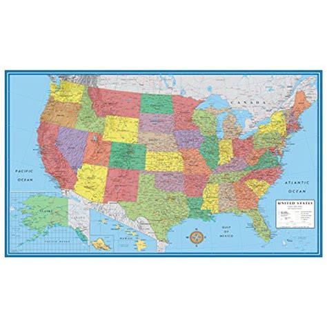 24x36 United States Usa Us Classic Elite Wall Map Mural Poster Folde