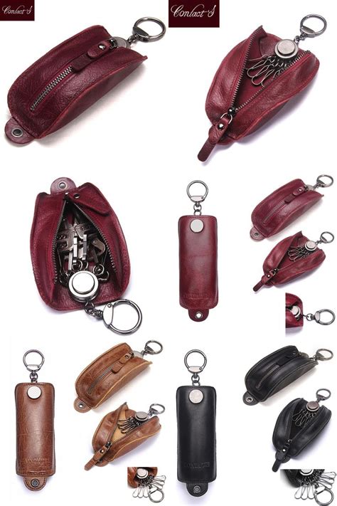 [Visit to Buy] Genuine Leather Car Key Holder Casual Key Wallet Women