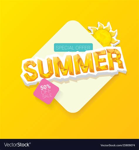 Special Offer Summer Label Design Template Vector Image