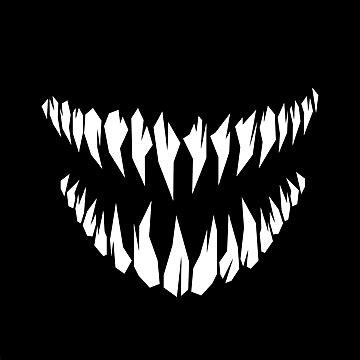 Vampire Fangs Silhouette Transparent Background Horror Monster And