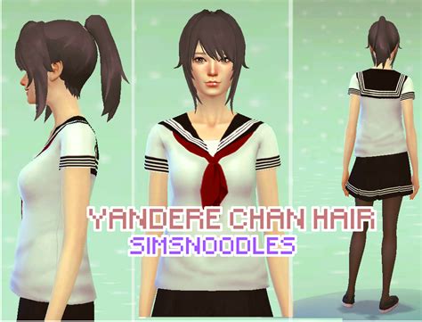Sims 4 Hair Mod Yandere Simulator Yandere Chan Simsnoodles