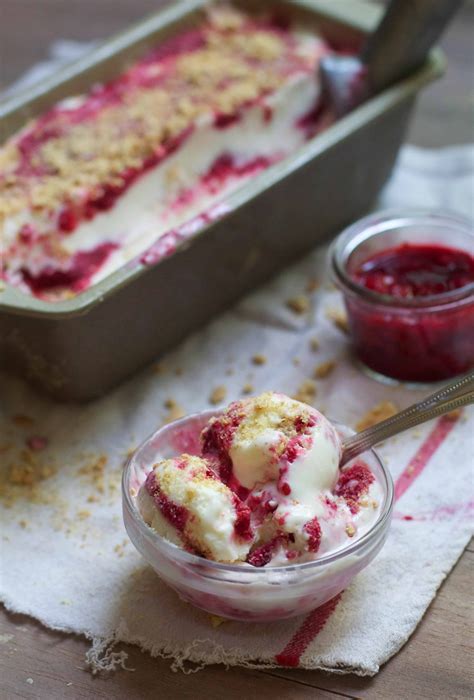 Garnish with white chocolate curls if desired. Raspberry Cheesecake Ice Cream | Recipe | Cheesecake ice ...