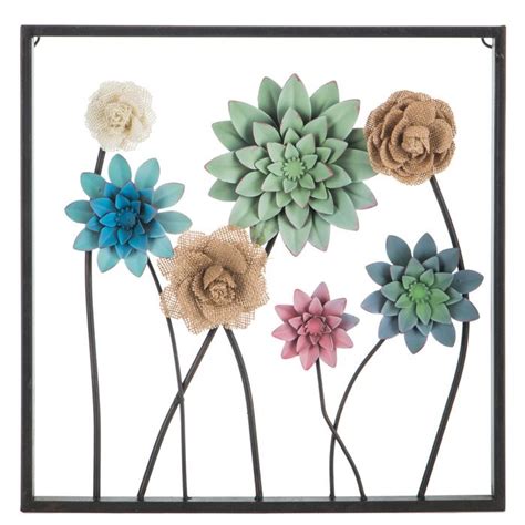 Christmas candle holders decorations lovely faux crystal. Green, Blue & Burlap Flowers Metal Wall Decor | Hobby ...