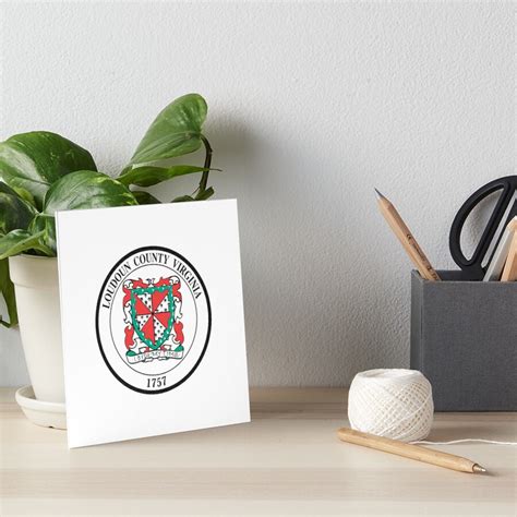 Seal Of Loudoun County Virginia Art Board Print For Sale By