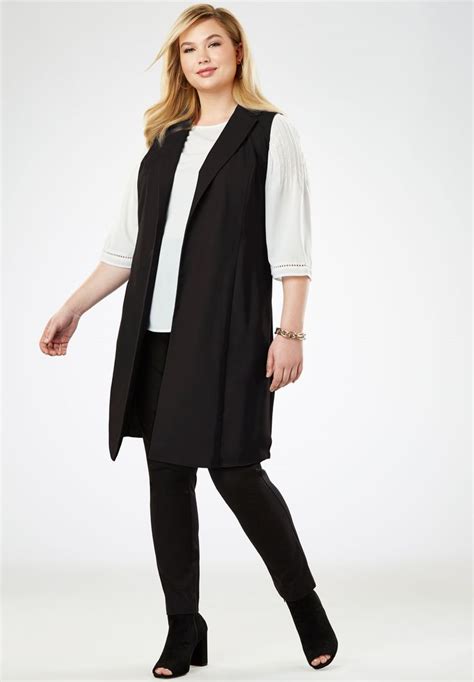 Long Vest Black Womens Long Vest Vest Style Women Long Vests