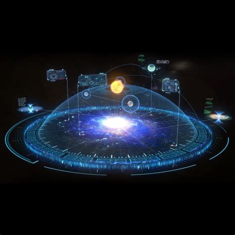 This is a futuristic animated hologram interface of a galaxy. in 2020 | Hologram, 3d model ...