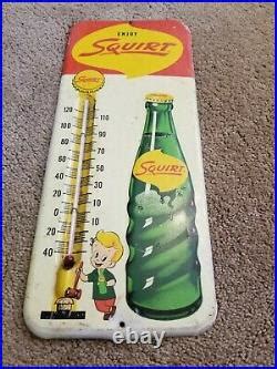Vintage Squirt Soda Thermometer In Good Condition Vintage Advertising Sign