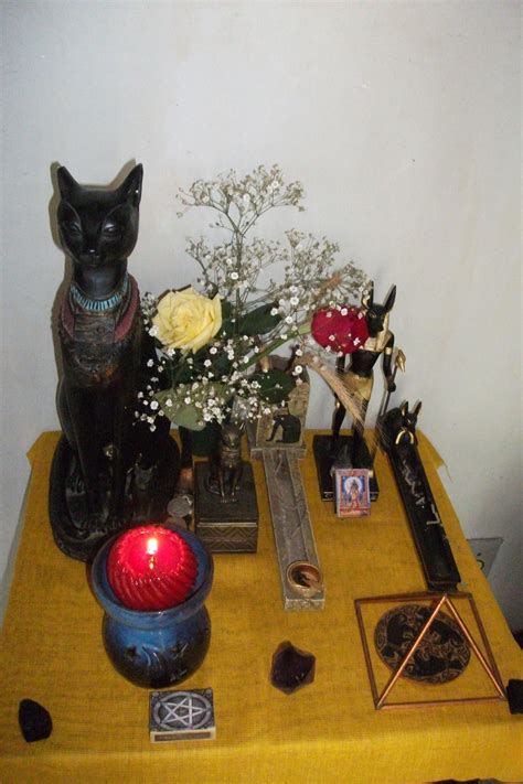 Bastet And Anubis Altar 2012 My Altar By Patchouly Greenwitch Bast