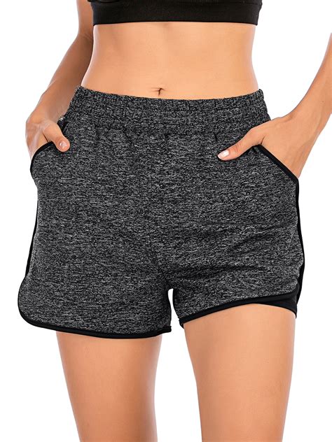 Womens Activewear Running Bike Shorts Double Layer Quick Dry Short