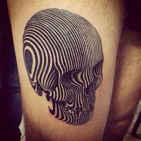 Amazing 3d Optical Skull Tattoo Best Tattoo Design Ideas