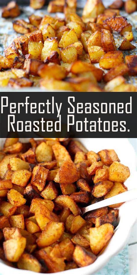Spread the potatoes on the baking sheet. Perfectly Seasoned Roasted Potatoes - Delicious Foods ...