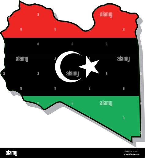 Libya Flag Map Stock Vector Image And Art Alamy