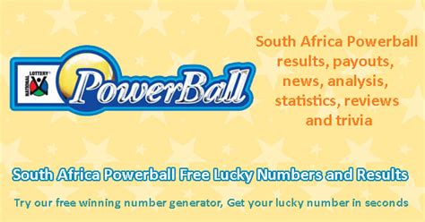 South Africa Powerball Free Lucky Numbers And Results