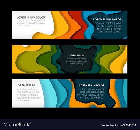Set Of Horizontal Banners Templates Royalty Free Vector