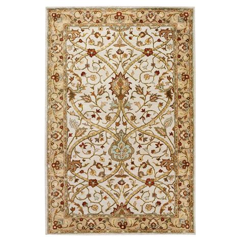 This gray area rug makes for an exquisite and valuable addition to any floor space. Home Decorators Collection Anatole Dark Ivory/Beige 8 ft ...