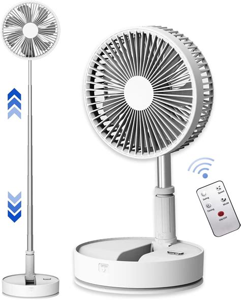 Oscillating Fan Foldaway With Remote Control 7200mah Rechargeable Battery Powered