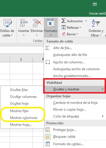 Ocultar Filas Y Columnas En Excel Excelfullcom