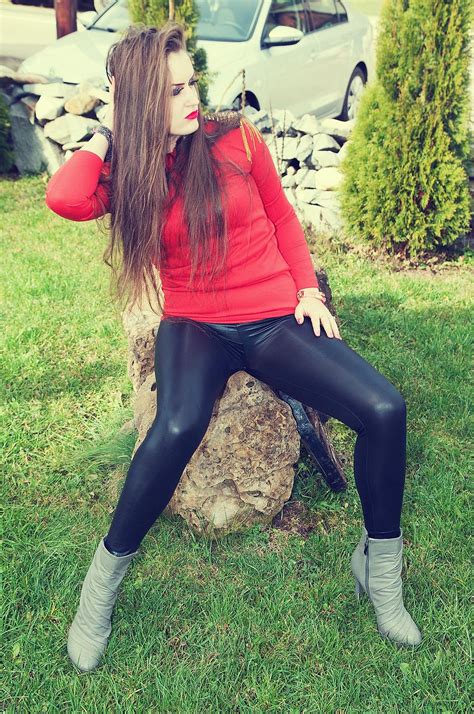 Pin By Trevor Shaw On Shiny Leggings Shiny Clothes Wet Look Leggings Leggings Are Not Pants