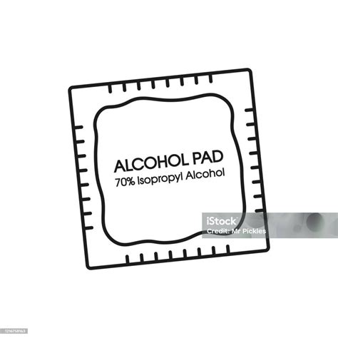 Alcohol Wipes Icon Antibacterial Formula Stock Illustration Download