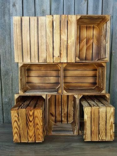 Amazing Strong Rustic Burnt Smaller Storage Wooden Fruit Apple Crates