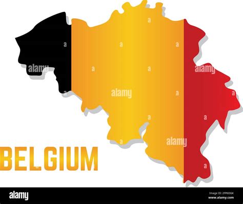 Isolated Map With Flag Of Belgium Vector Illustration Stock Vector Image Art Alamy