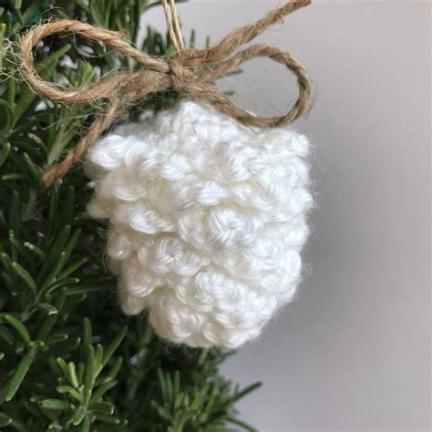 Crochet Pine Cone Ornament Rustic Christmas Decor Farmhouse Etsy 日本