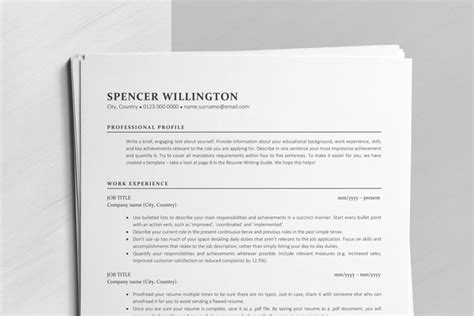 Clean And Modern Ats Friendly Resume Template Cv