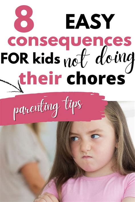 8 Easy Consequences For Not Doing Chores Chores For Kids Doing
