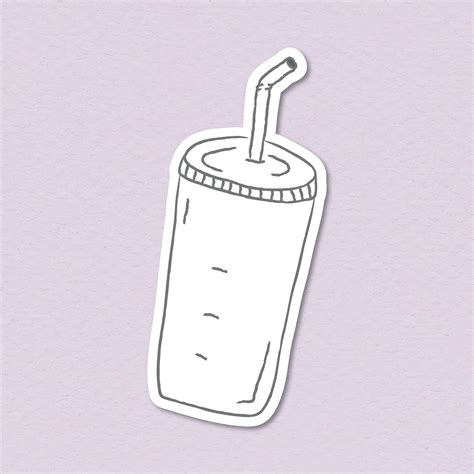 Ice Coffee Doodle Style Vector Premium Image By