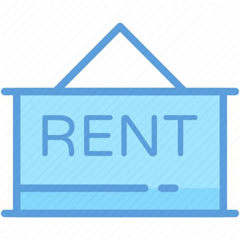 For Rent Hanging Board Real Estate Rent Signboard Rental Icon