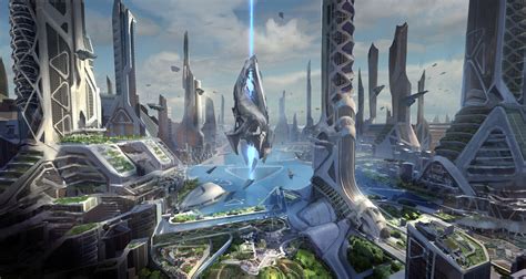 Ue4 Sample Game Concept Design Chen Liang Futuristic City Fantasy