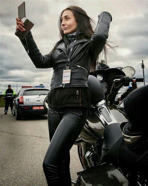Lederlady Biker Girl Outfits Leather Jacket Girl Motorcycle Girl