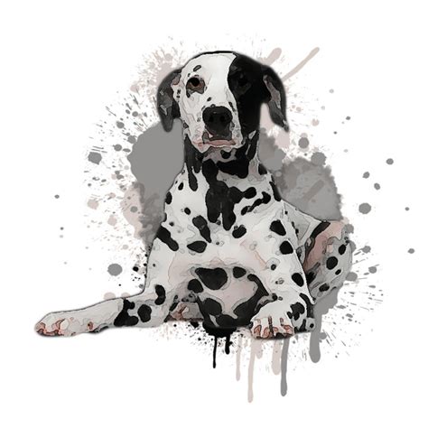 Dalmatian Dog Watercolor Painting By Jack Rey Locsin