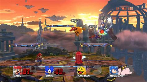 The Faces Of Smash Mario Vs Sonic Vs Megaman Vs Pacman Youtube