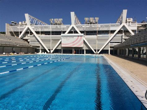 Free Images Structure Swim Swimming Pool Blue Barcelona Stadium Swimmer Arena Bad