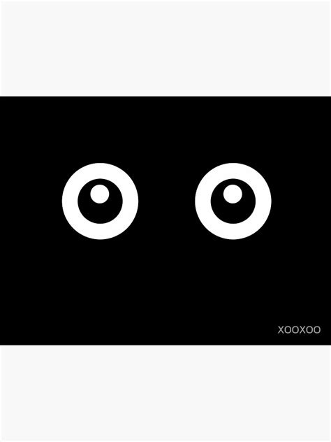 Scared Cartoon Eyes In The Dark Art Print By Xooxoo Redbubble