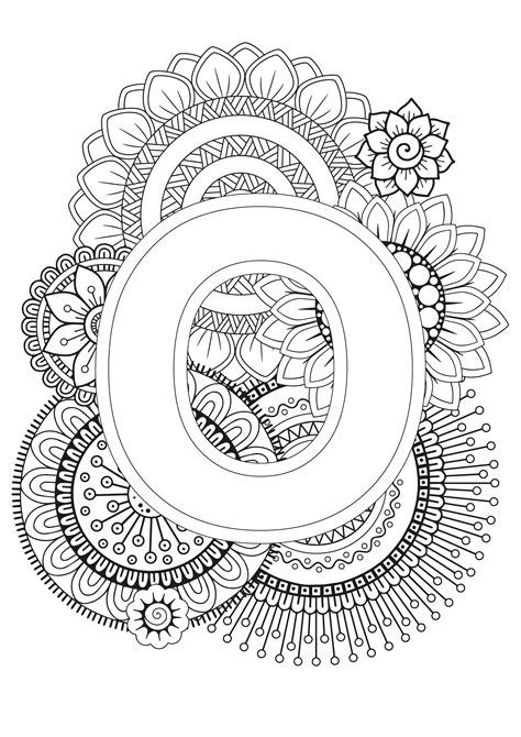 Mindfulness Coloring Page Alphabet Mandala Coloring Pages Cool