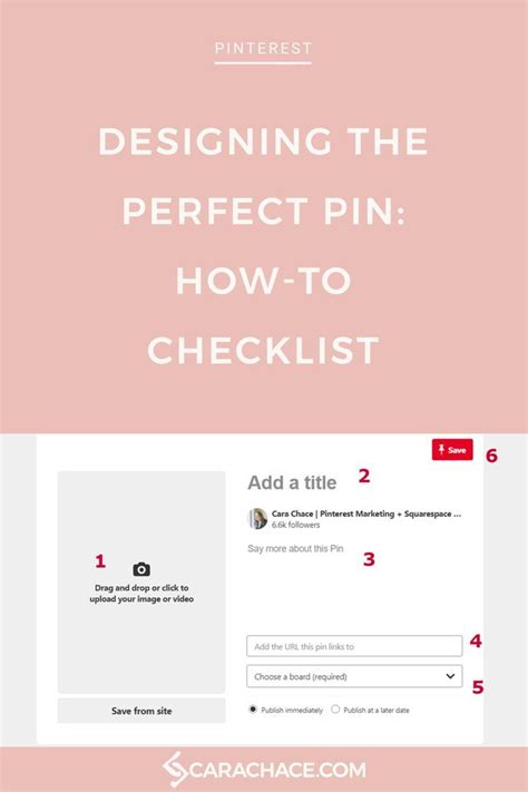 Designing The Perfect Pin How To Checklist — Cara Chace Pinterest